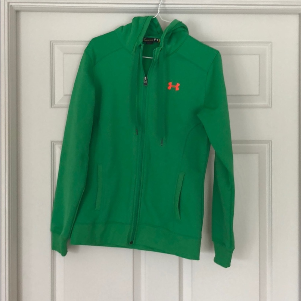 Under Armour women’s zip up green size small